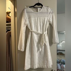 Gap White Eyelet dress, size XS, never worn